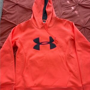 Under Armour Bright Coral Sweatshirt with Navy Logo